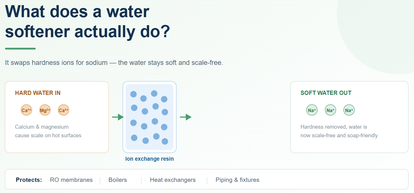 What is the function of water softener?