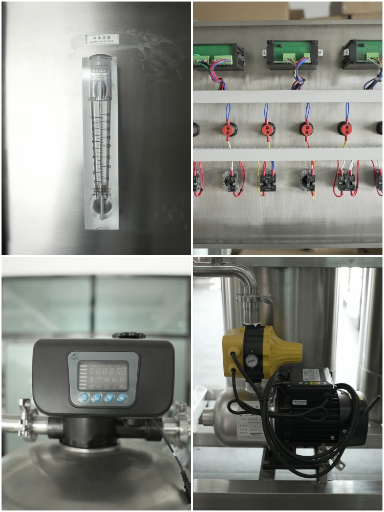 1T/H Full Stainless Steel Single Stage RO Water System | 2 Vessel Pretreatment with Quartz Sand & Activated Carbon