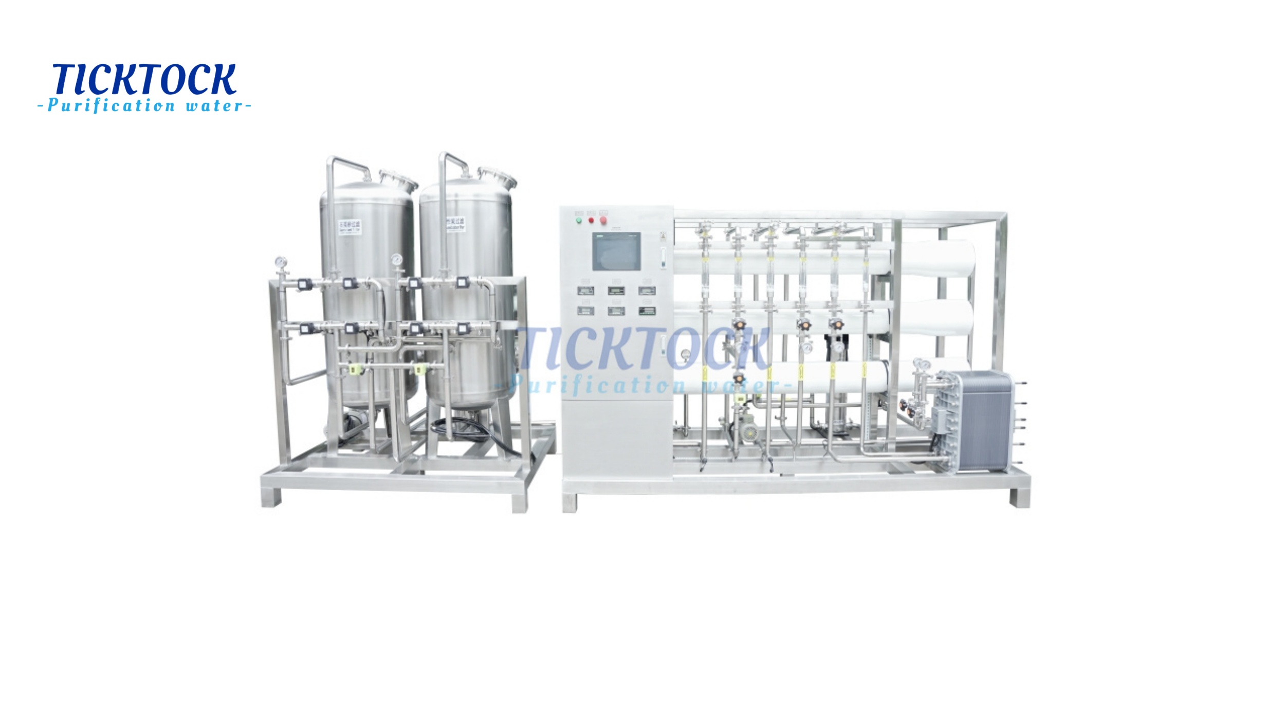 2T/H Two Stage RO EDI Ultrapure Water System | Ticktock Environmental