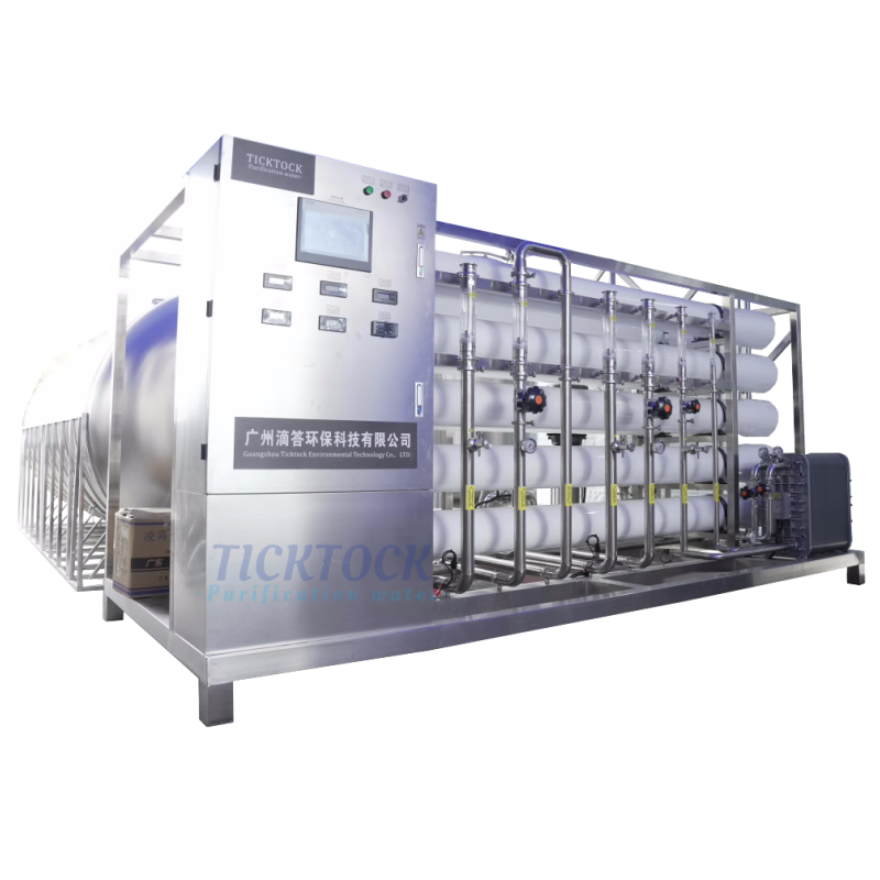 10T/H double stage RO plus EDI ultrapure water treatment system full view for semiconductor chip manufacturing
